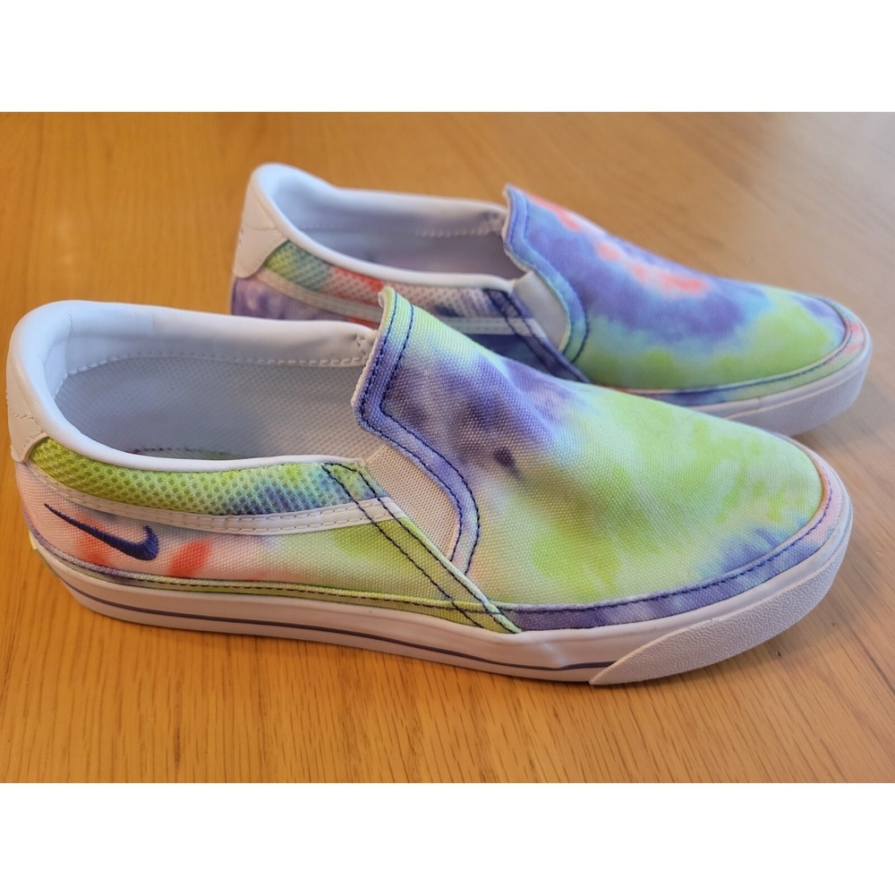Nike Court Legacy Slip On Shoes Tie Dye Womens Size 6.5 CZ1752-900